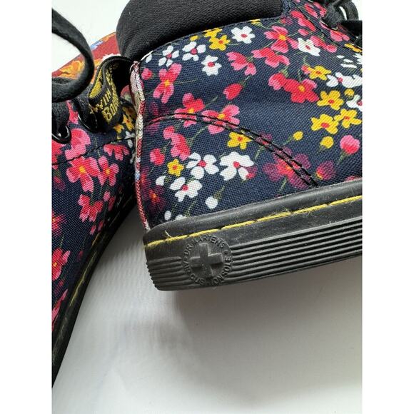 Dr. Martens Maelly Dark Floral Canvas Upper High Top Combat Boots Women’s Size 5 - Picture 10 of 12